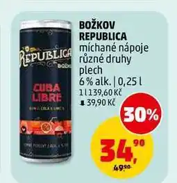 Penny Market BOŽKOV REPUBLICA míchané nápoje plech 6% alk nabídka
