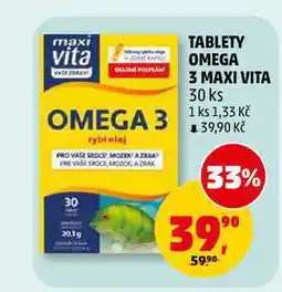 Penny Market TABLETY OMEGA 3 MAXI VITA, 30 ks nabídka