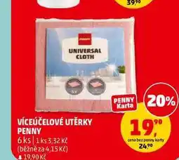 Penny Market VÍCEÚČELOVÉ UTĚRKY PENNY, 6 ks nabídka