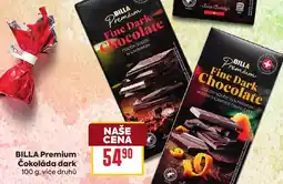 Billa BILLA Premium Čokoláda dark nabídka