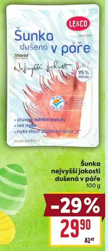 Billa Šunka nejvyšší jakosti dušená v páře nabídka