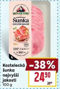 Billa Kostelecká šunka nejvyšší jakosti nabídka