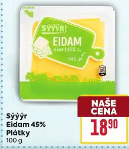 Billa Sýýýr Eidam 45% Plátky nabídka