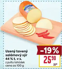 Billa Uzený tavený salámový sýr 44% t. vs. nabídka