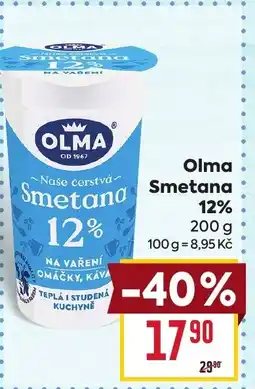 Billa Olma Smetana 12% nabídka