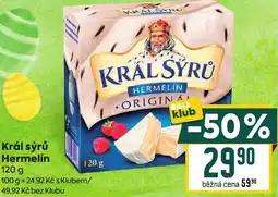 Billa Král sýrů Hermelín nabídka