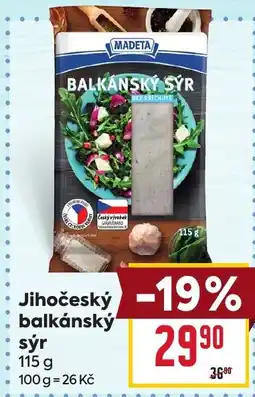 Billa Madeta Jihočeský balkánský sýr nabídka