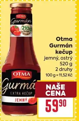 Billa Otma Gurmán kečup nabídka