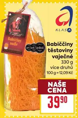 Billa Babiččiny těstoviny vaječné nabídka