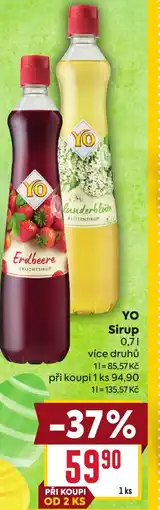 Billa YO Sirup nabídka