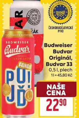 Billa Budweiser Budvar Originál, Budvar 33 nabídka