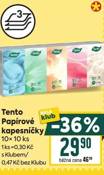 Billa Tento Papírové kapesničky nabídka