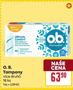 Billa O. B. Tampony nabídka