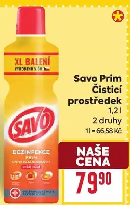 Billa Savo Prim Čisticí prostředek nabídka