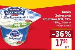 Billa Kunín Zakysaná smetana 12%, 15% nabídka
