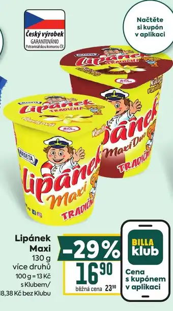 Billa Madeta Lipánek Maxi nabídka