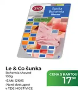 Tamda Foods Le & Co šunka Bohemia shaved nabídka