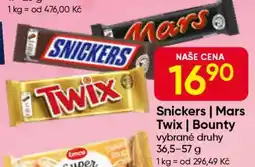 Hruška SNICKERS / MARS / TWIX / BOUNTY nabídka