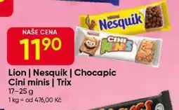 Hruška Lion | Nesquik | Chocapic Cini minis | Trix nabídka