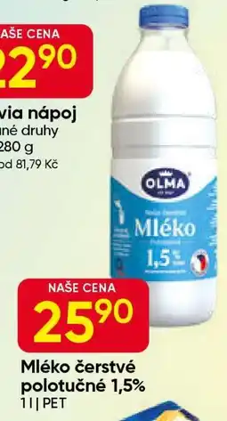 Hruška Mléko čerstvé polotučné 1,5% nabídka