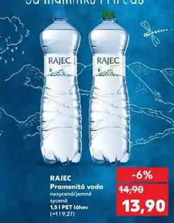 Kaufland Rajec pramenitá voda nabídka