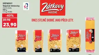 Kaufland Zátkovy vaječné těstoviny nabídka