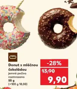 Kaufland Donut s mléčnou čokoládou nabídka