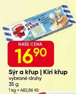 Hruška Sýr a křup | Kiri křup nabídka