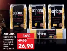 Kaufland Adriana Semolinové těstoviny nabídka