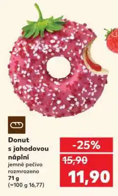 Kaufland Donut s jahodovou náplní nabídka