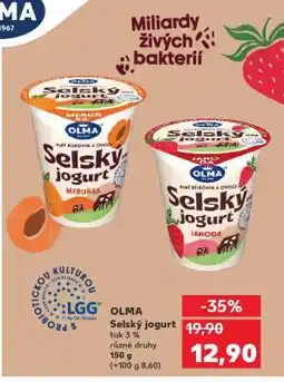Kaufland Olma selský jogurt nabídka