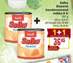 Billa Salko Slazené kondenzované mléko 8% nabídka