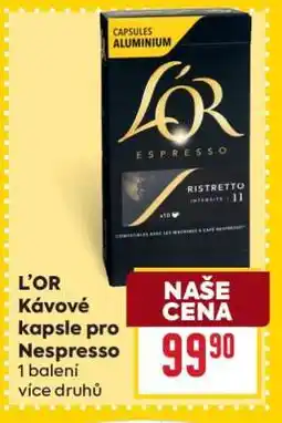 Billa L’OR kávové kapsle pro Nespresso nabídka