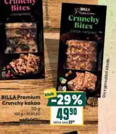 Billa Crunchy kakao nabídka