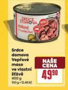 Billa Vepřové maso ve vlastní šťávě nabídka