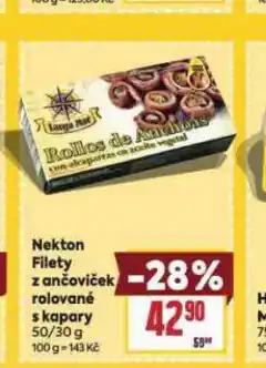 Billa Nekton filety z ančoviček rolované s kapary nabídka