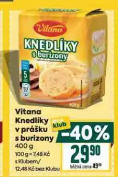 Billa Vitana knedlíky s burizony nabídka