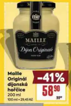 Billa Maille hořčice original dijonská nabídka