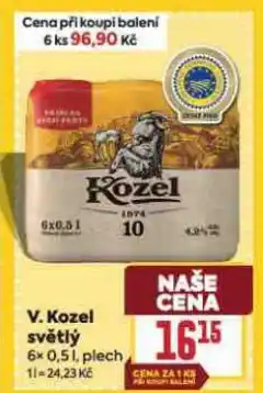 Billa Pivo velkopopovický kozel nabídka