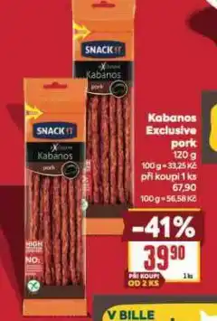 Billa Snack it kabanos exclusive nabídka