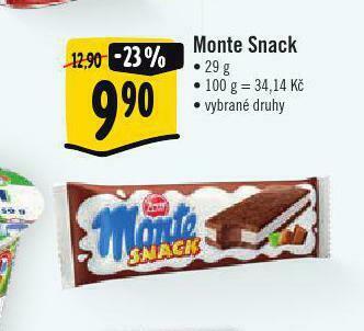 Albert Monte snack nabídka