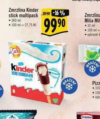 Albert Zmrzlina kinder stick multipack nabídka