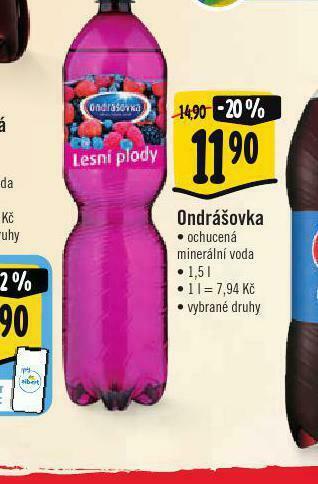 Albert Ondrášovka ochucená nabídka