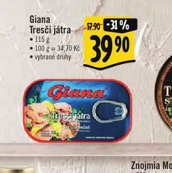 Albert Giana tresčí játra nabídka