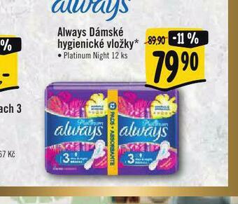 Albert Always dámské hygienické vložky nabídka