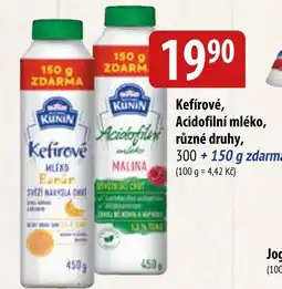Bala Kefírové, Acidofilní mléko nabídka