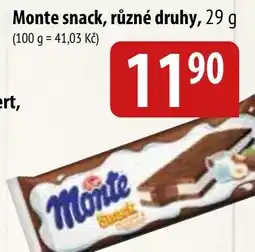 Bala Zott Monte snack nabídka