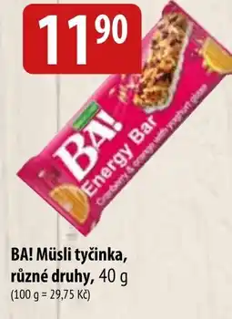 Bala BA! Müsli tyčinka nabídka