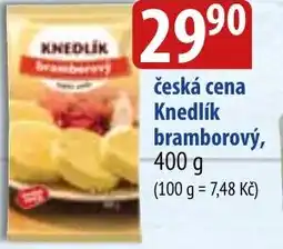 Bala Česká cena Knedlík bramborovy nabídka
