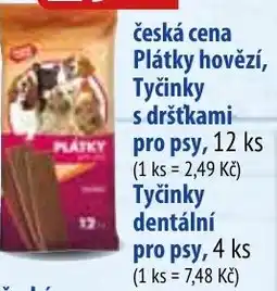 Bala Česká cena Plátky hovězí, Tyčinky s drštkami PLATKY pro psy nabídka